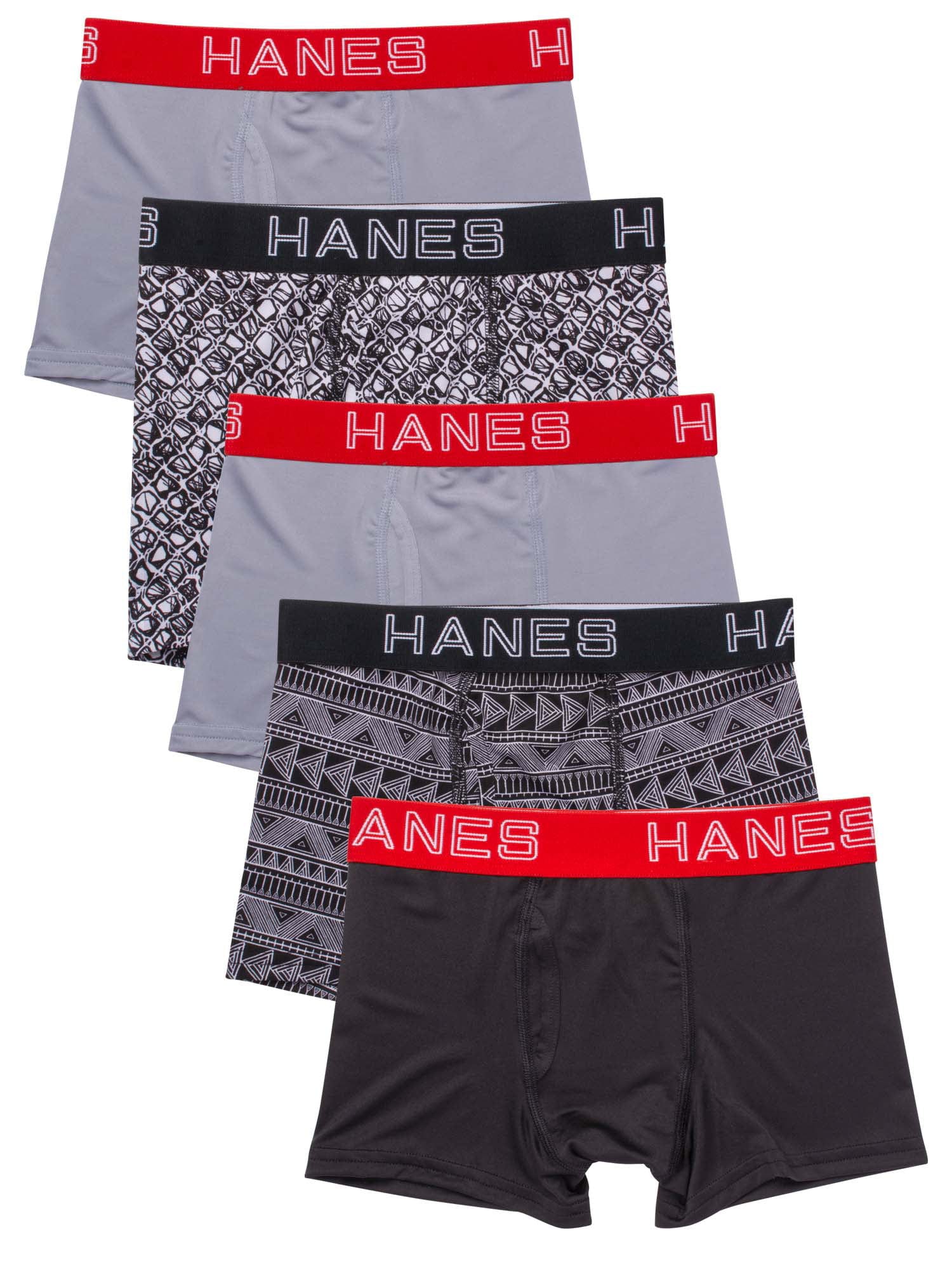 Hanes Boys' X-Temp Stretch Boxer Brief Underwear, 5-Pack, Sizes S-XXL -  DroneUp Delivery