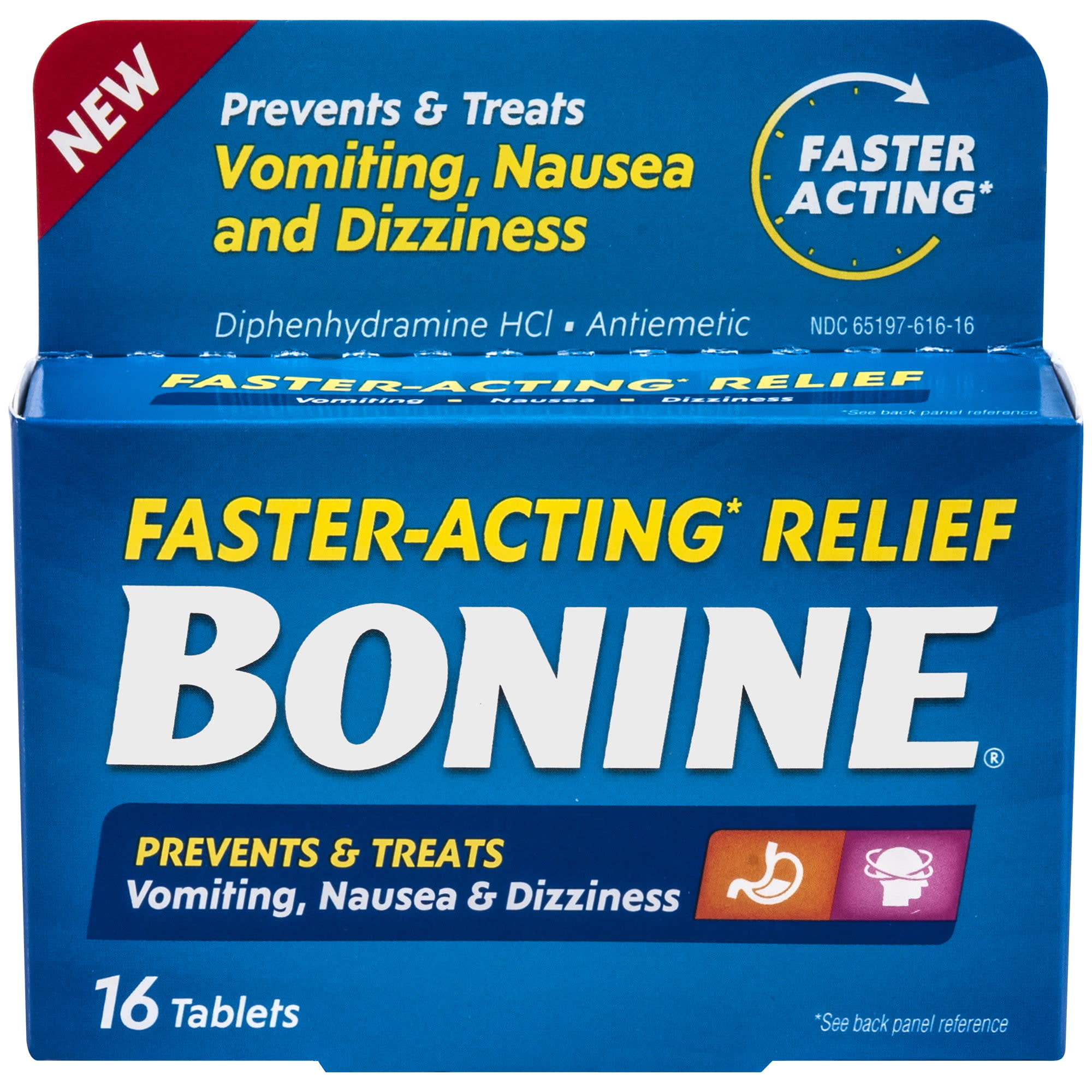 Bonine Faster Acting Nausea Dizziness and Motion Sickness Relief