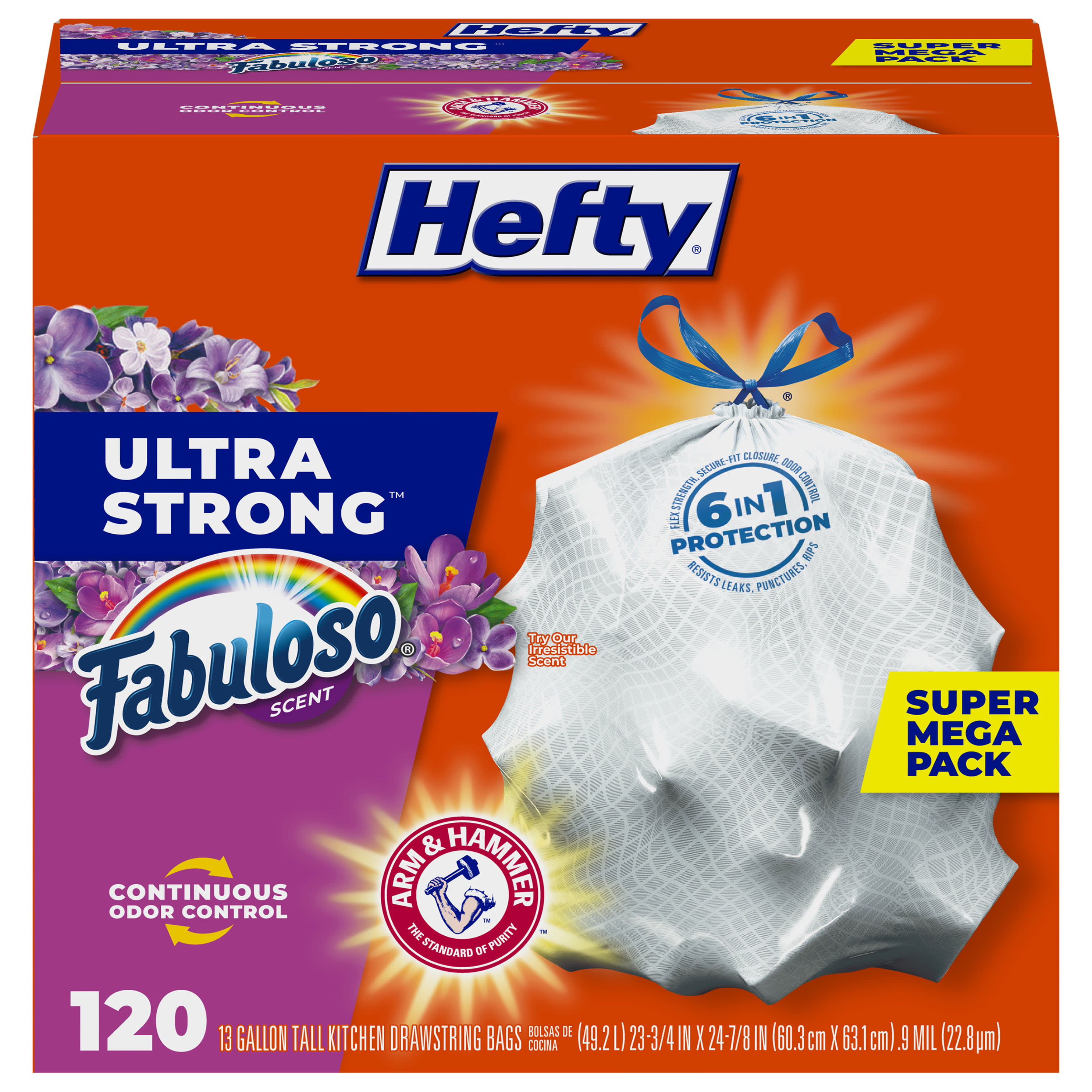 Strong Multipurpose Drawstring Trash Bags, 30 gal, 1.1 mil, 30 x