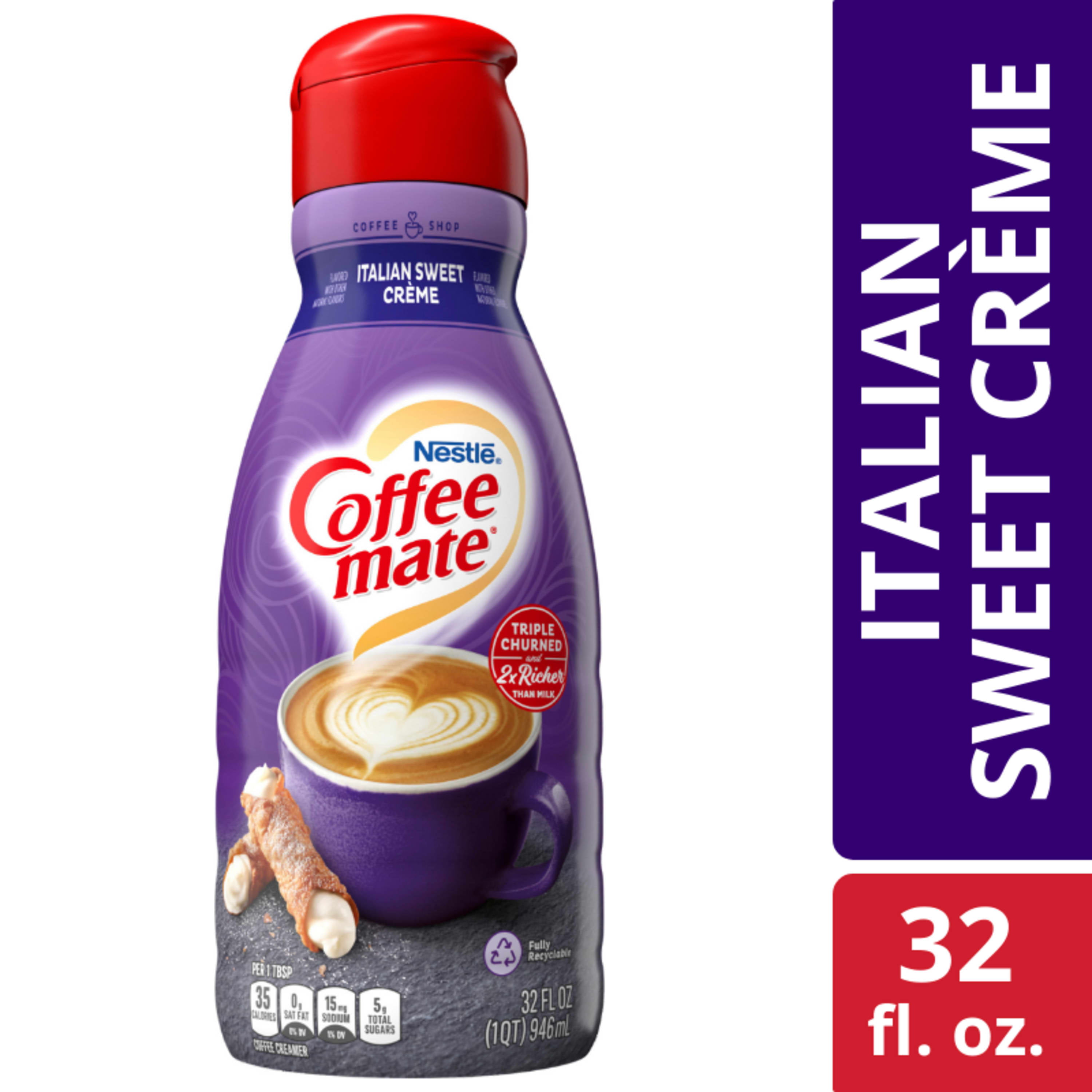 Nestle Coffee mate Italian Sweet Creme Liquid Coffee Creamer, 64 fl oz -  DroneUp Delivery