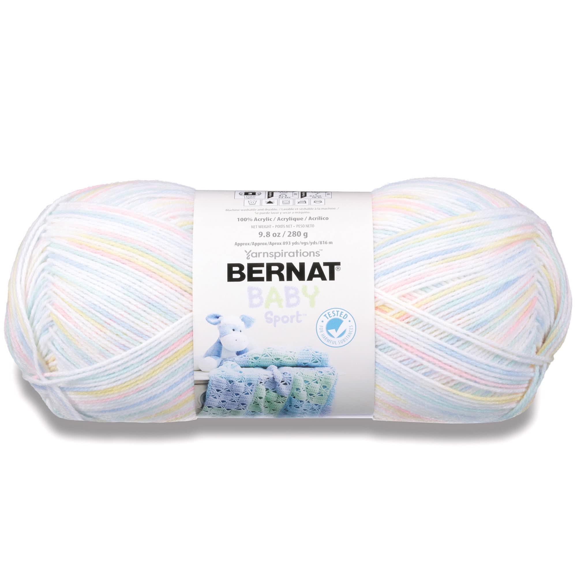 Peaches & Creme Stripey 4 Medium Cotton Yarn, Denim 2oz/56.7g, 102 Yards -  DroneUp Delivery