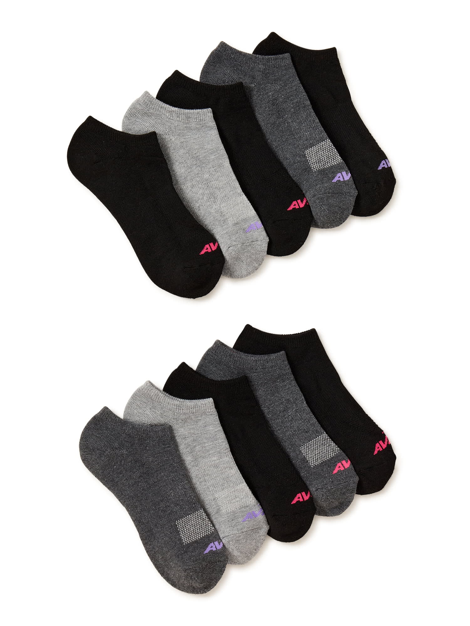 Avia Women's Performance Cushioned Low Cut Socks, 10-Pack - DroneUp Delivery