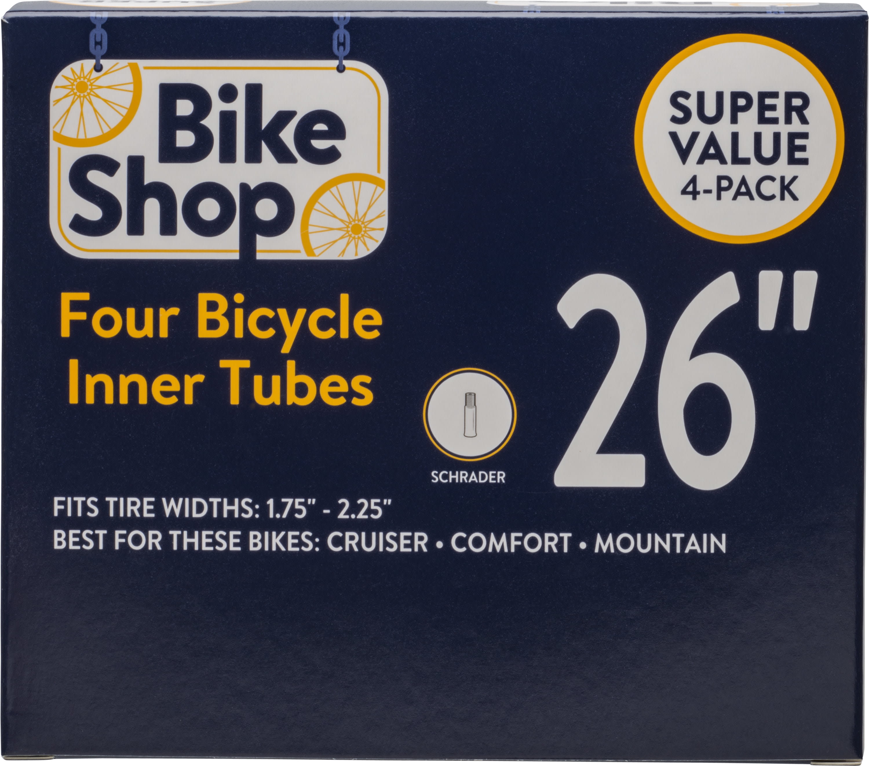 bontrager standard schrader valve bicycle tube