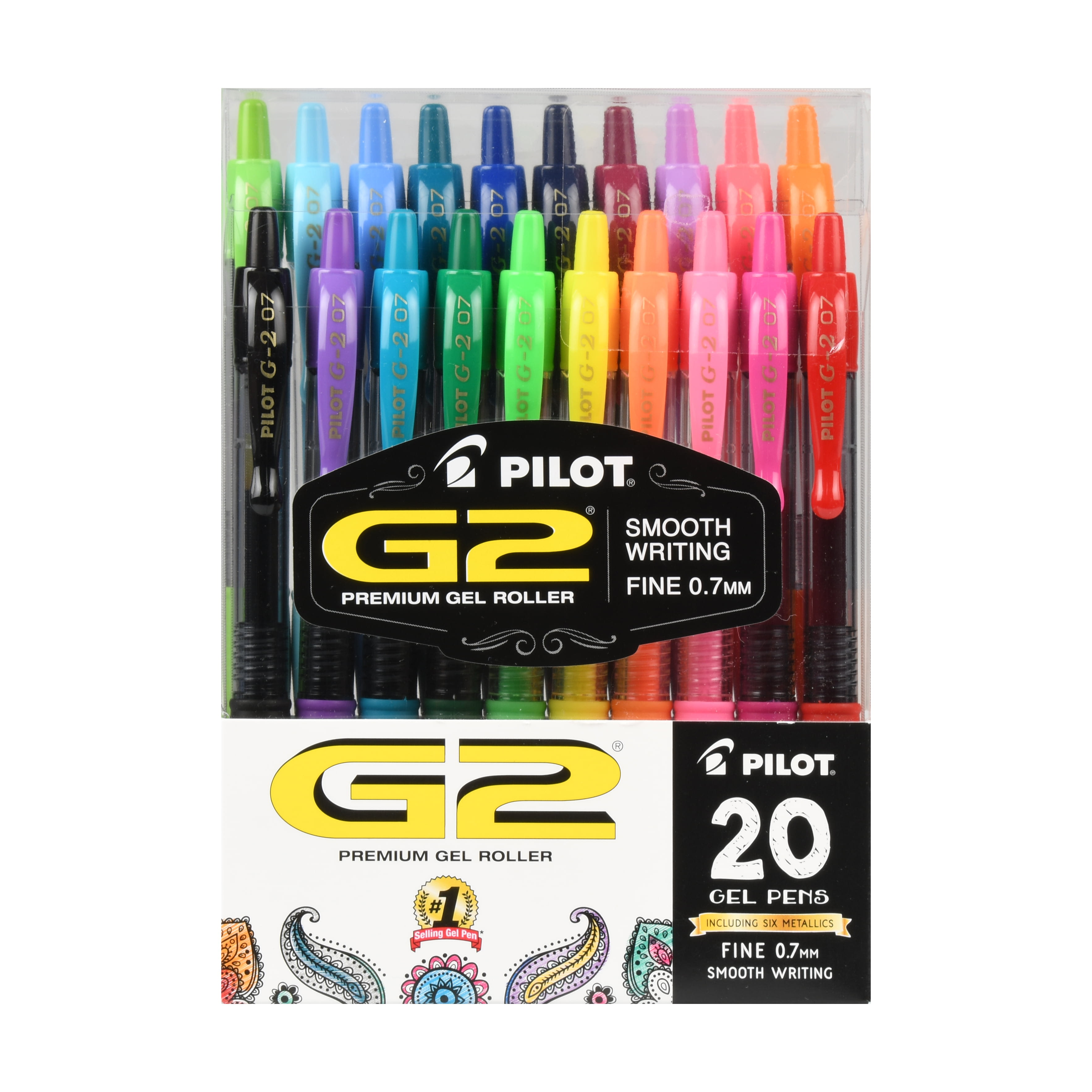 Gel Pens, 20 Pack Black Gel Pen Medium Point, Retractable Gel Ink  Rollerball Pens with Premium Ink & Comfort Grip for Smooth Writing (0.7mm)