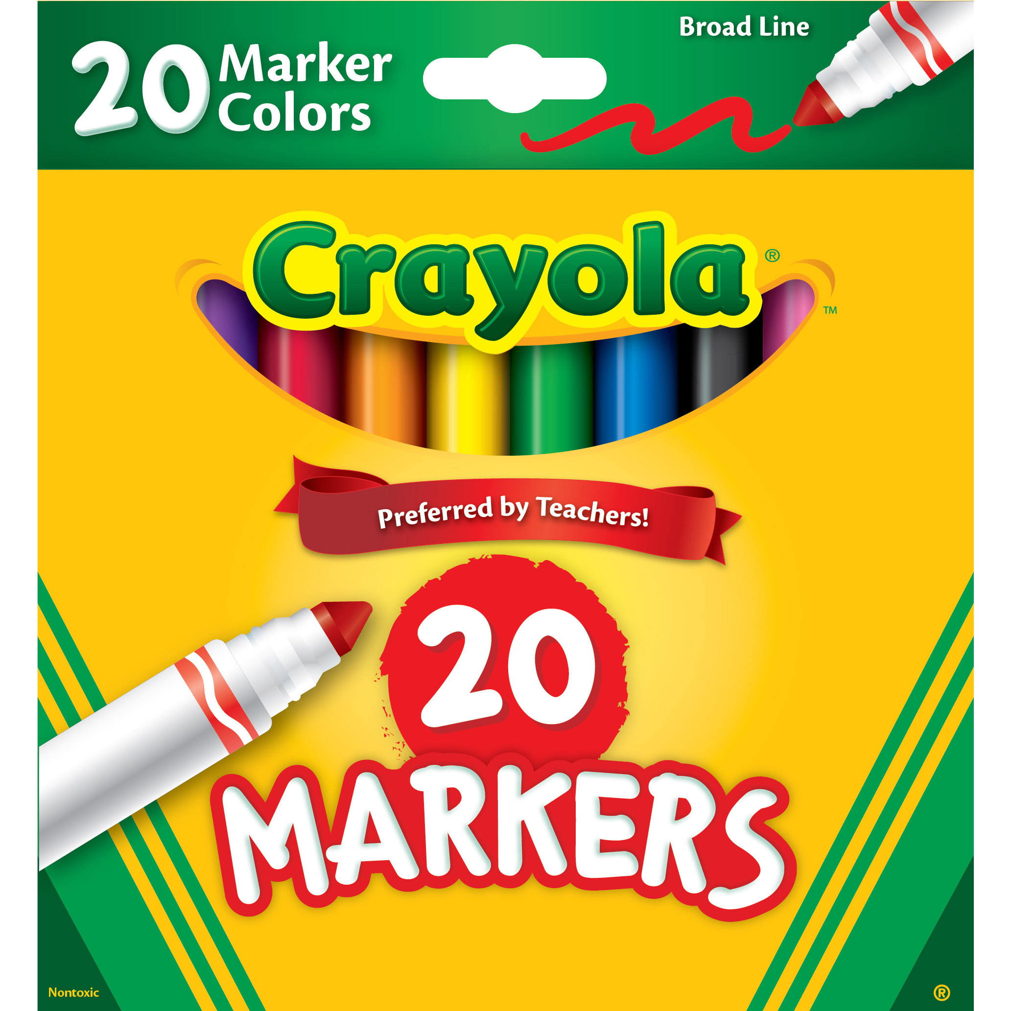 Crayola Ultra Clean Classic Fine Line Markers - 10 count