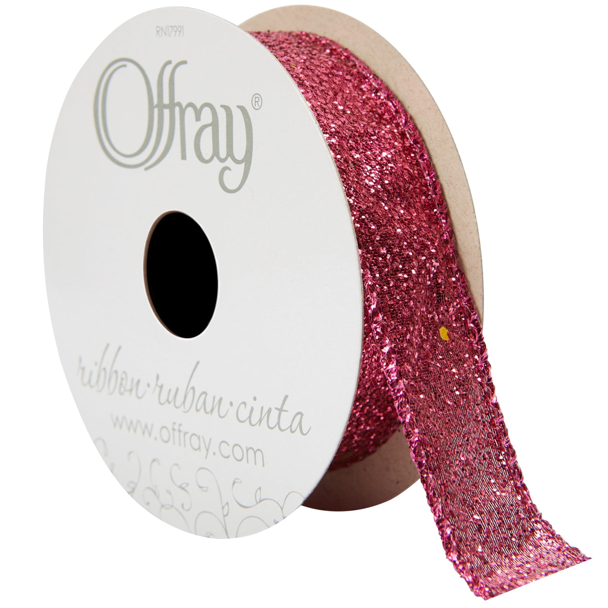 Offray Ribbon, Hot Pink 1 1/2 inch Grosgrain Glitter Polyester Ribbon for  Sewing, Crafts, and Gifting, 9 feet, 1 Each - DroneUp Delivery