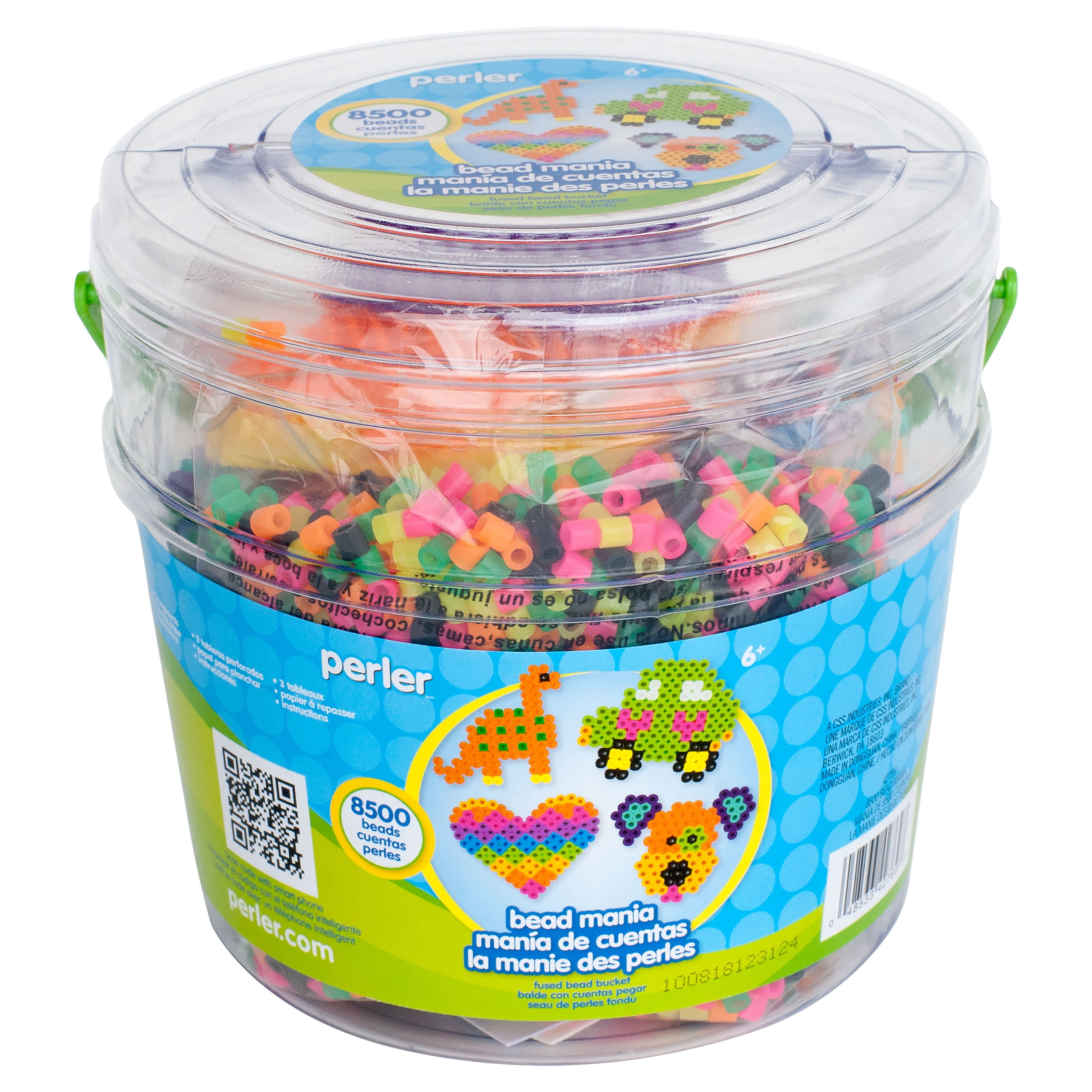 Perler Bead Mania Fused Bead Activity Bucket, Ages 6 and up, 8505 Pieces -  DroneUp Delivery