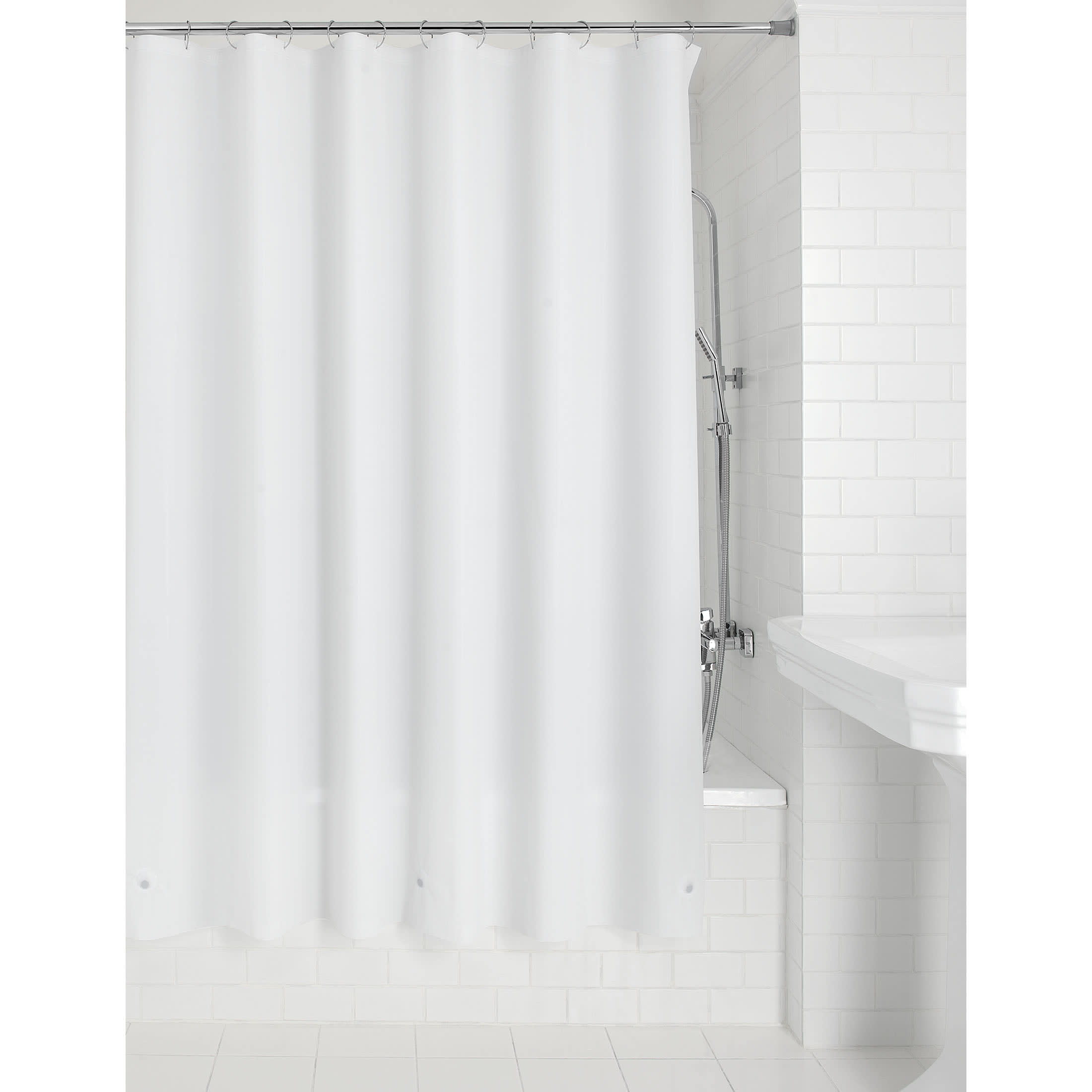 Light Weight Shower Curtain Liner, White - Mainstays - DroneUp Delivery