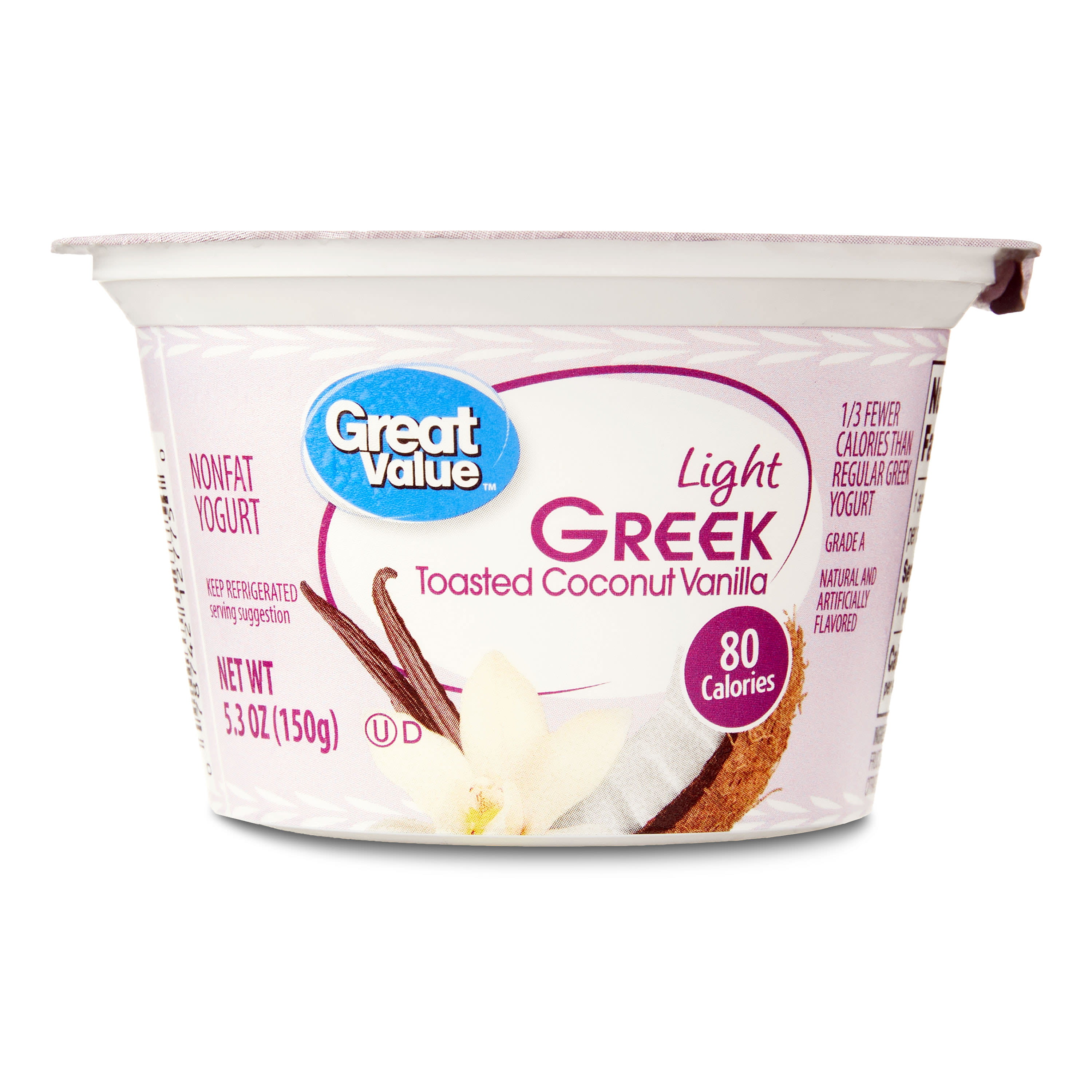 Activia Vanilla Probiotic Greek Nonfat Yogurt 21.2 oz, Low-Fat & Nonfat