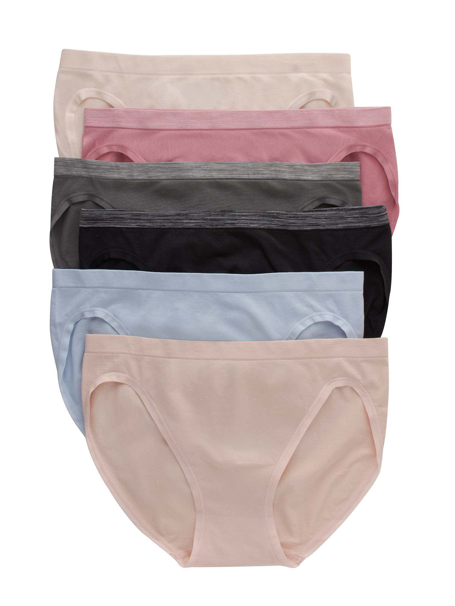 Fruit of the Loom Women's Low-Rise Brief Underwear, 6 Pack, Sizes
