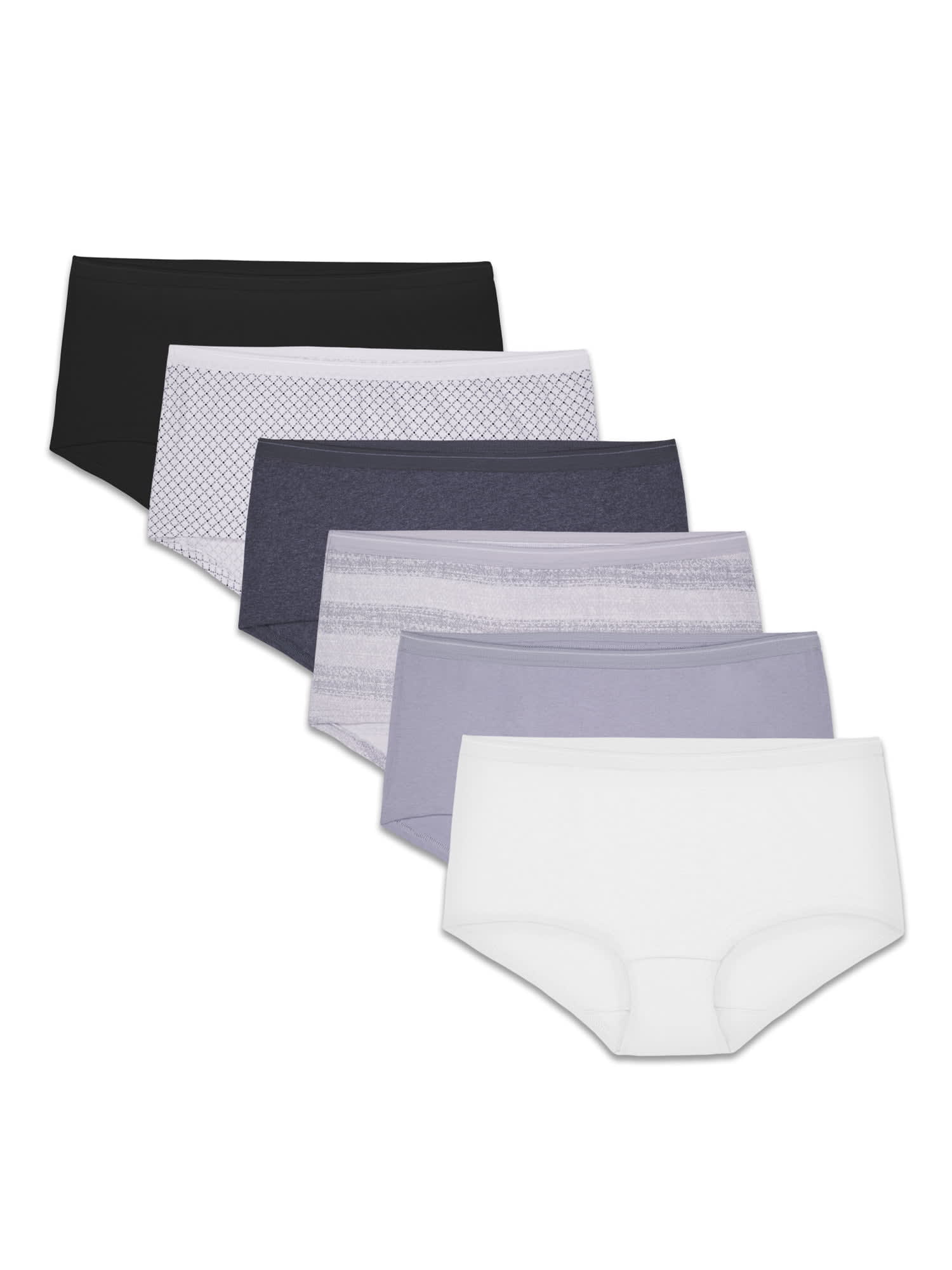 Fruit of the Loom Women's Microfiber Brief Underwear, 6 Pack, Sizes M-3XL -  DroneUp Delivery