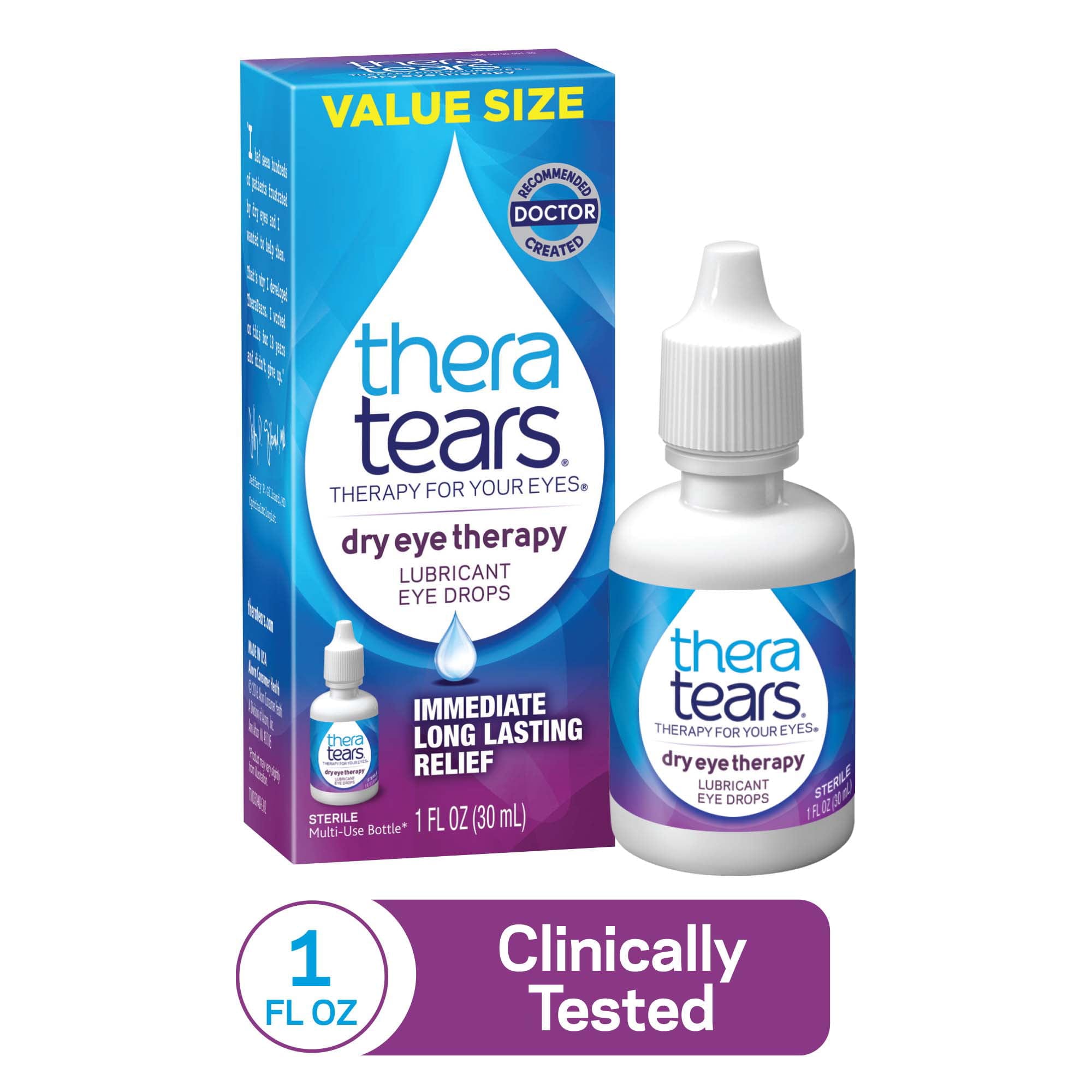 Sterile Artificial Tears Lubricant Eye Drops, 0.5 fl. oz. 