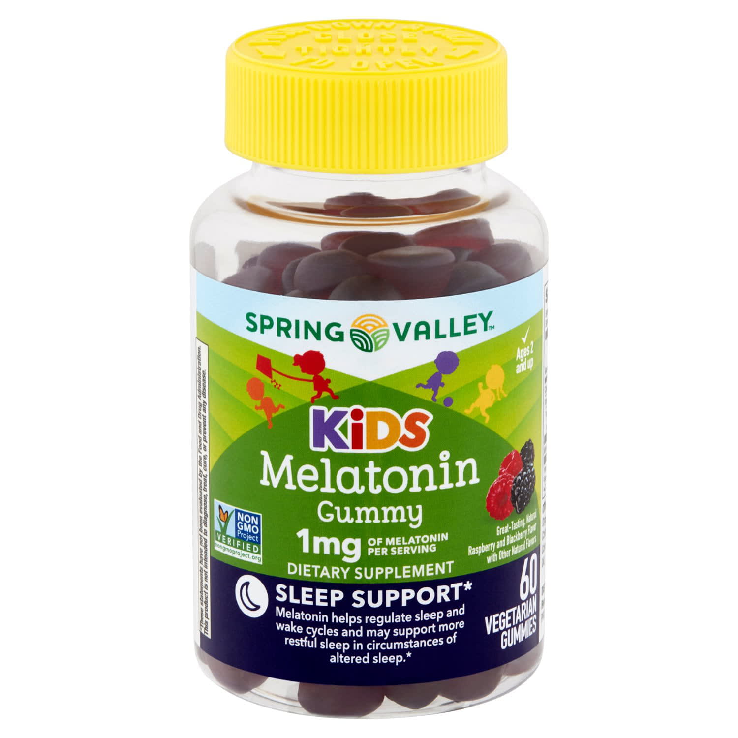 Spring Valley Kid's Melatonin Dietary Supplement; Vegetarian Gummies; 60 ct  - DroneUp Delivery