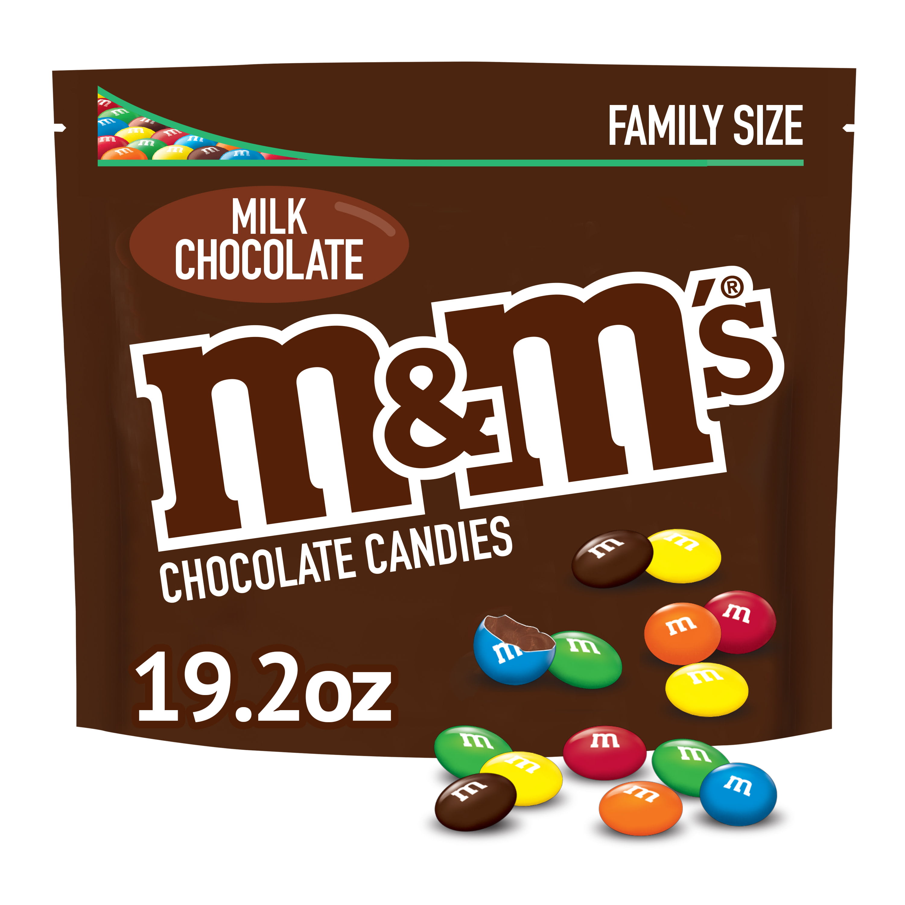 M&M's Peanut Milk Chocolate Candy, Family Size - 19.2 oz Bag - DroneUp  Delivery