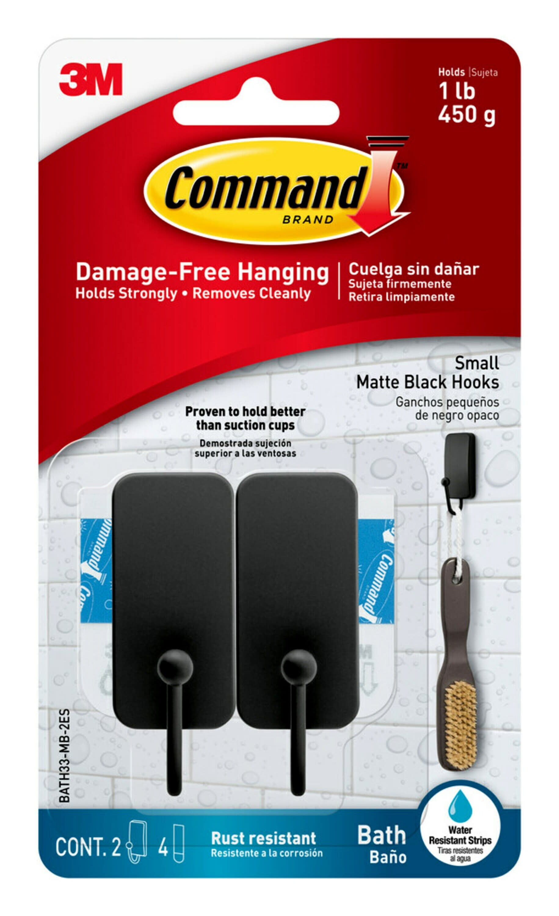 Command 10 Lb XL Heavyweight Wall Hook, Damage Free Hanging Wall Hook with  Adhesive Strips, Heavy
