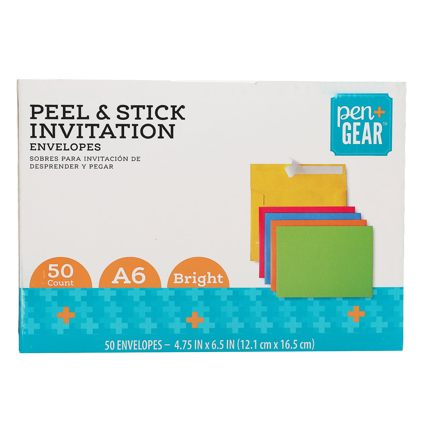 Pen + Gear Invite Envelopes, A6 4-3/4 x 6-1/6 Bright Colors