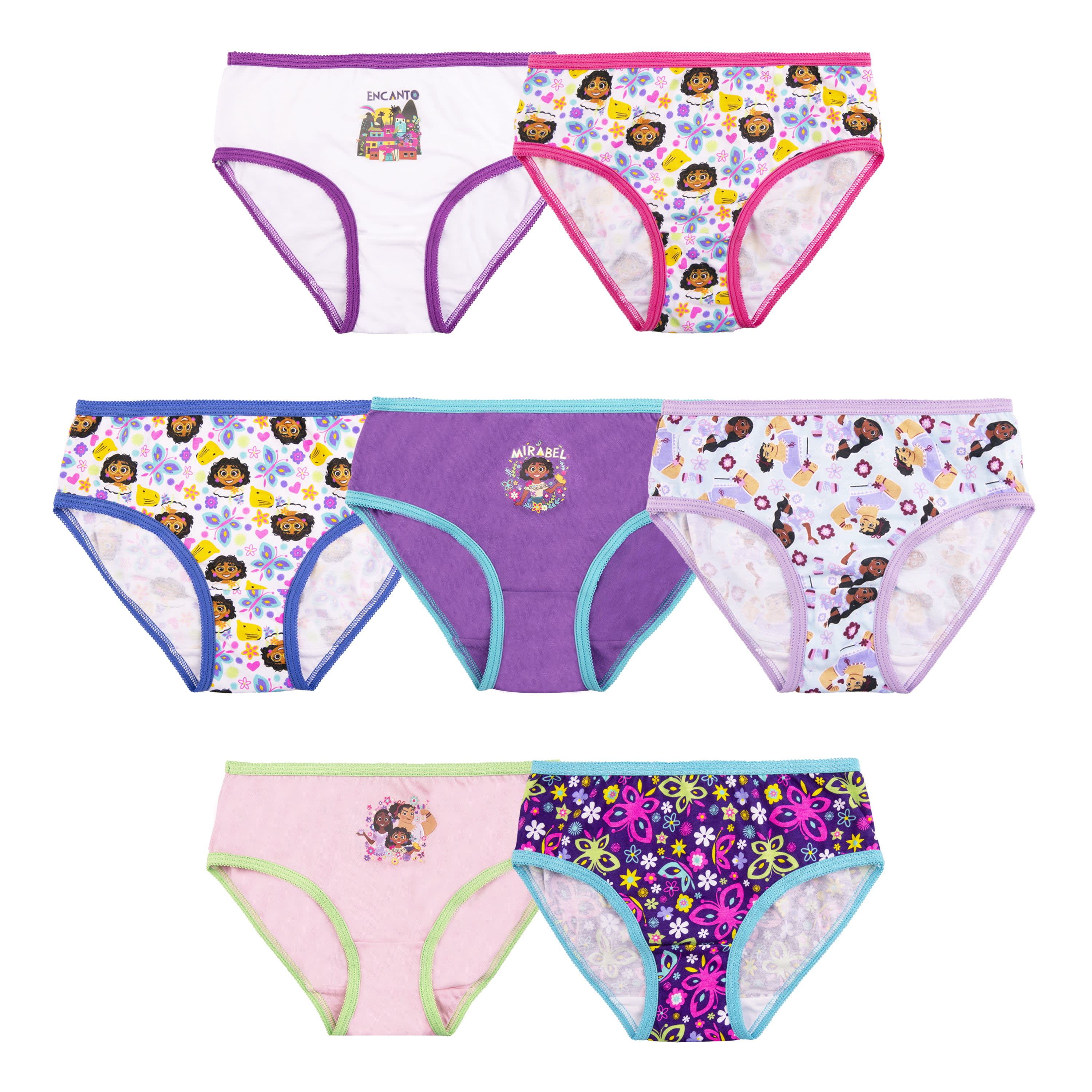 Lay Lay Little & Big Girls 7 Pack Brief Panty, Color: Lay Lay