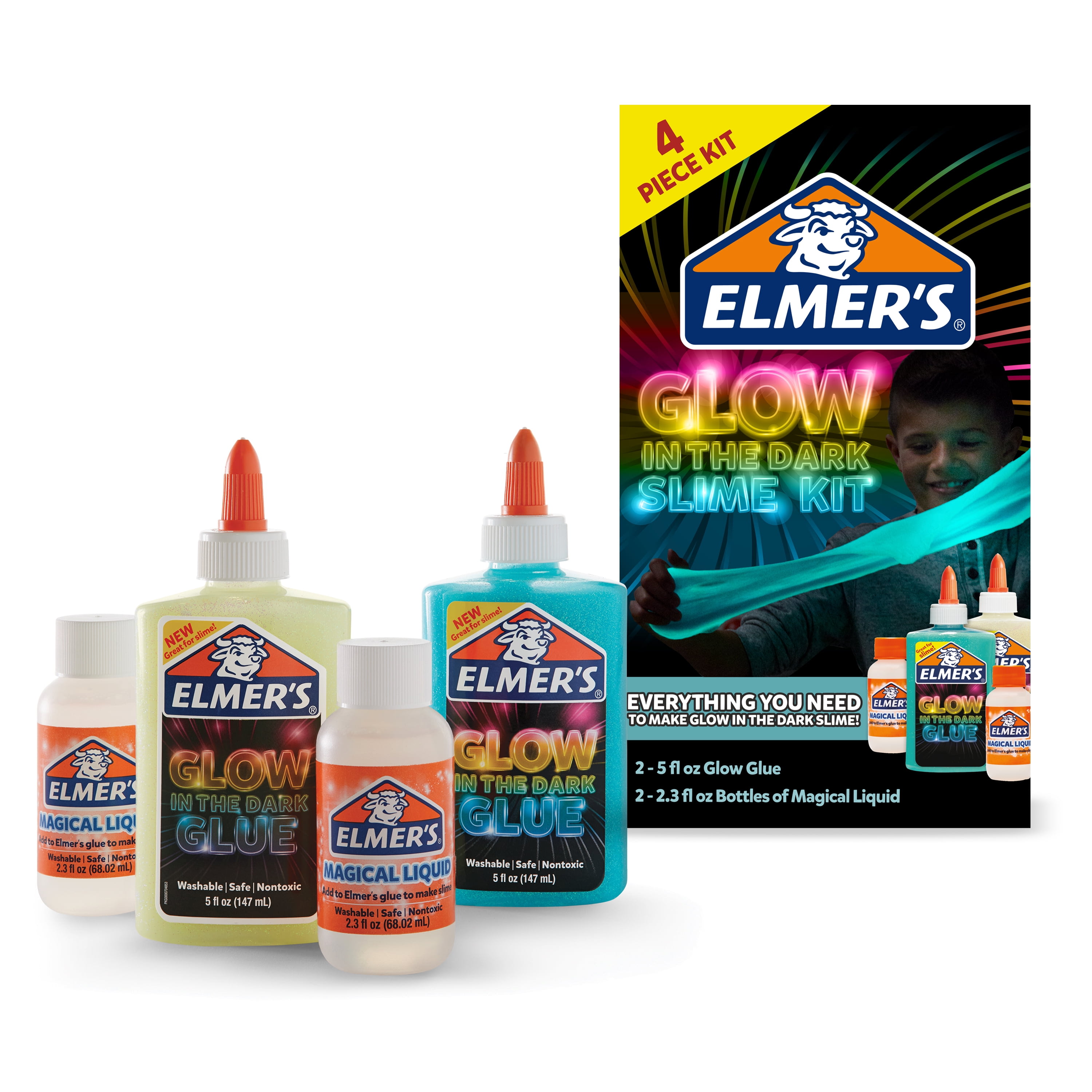 Elmer's Liquid School Glue Washable 6 Count - 16 Oz each- Great for Making  Slime