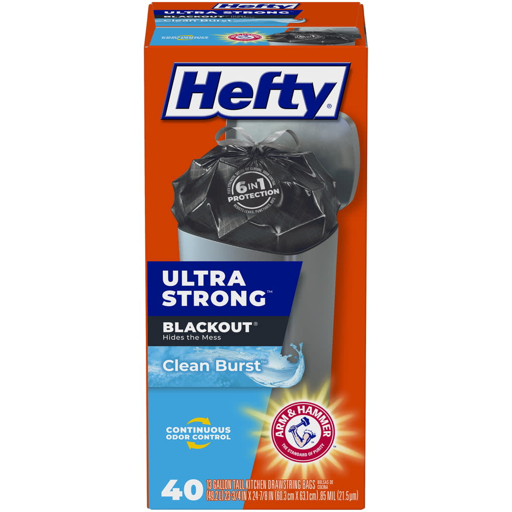 Hefty 45-Gallon Contractor Bags, 20-Count