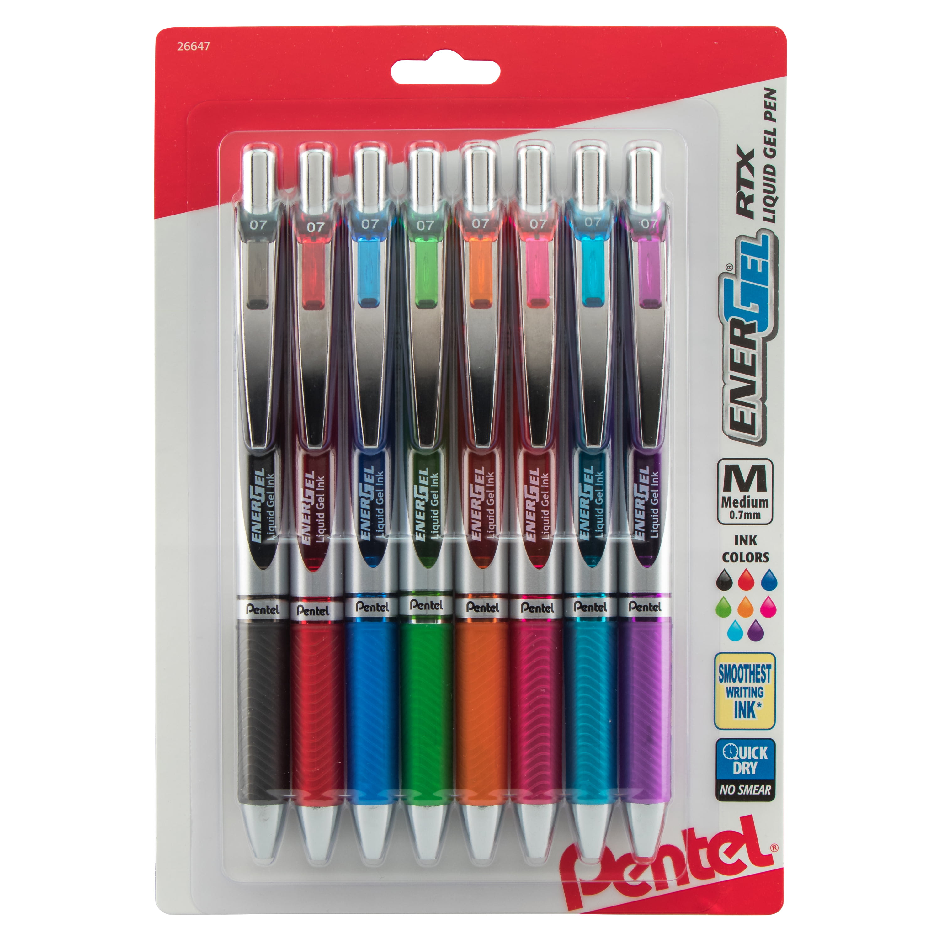 Pentel EnerGel Deluxe Retractable Gel Pen - Assorted, 2 pk