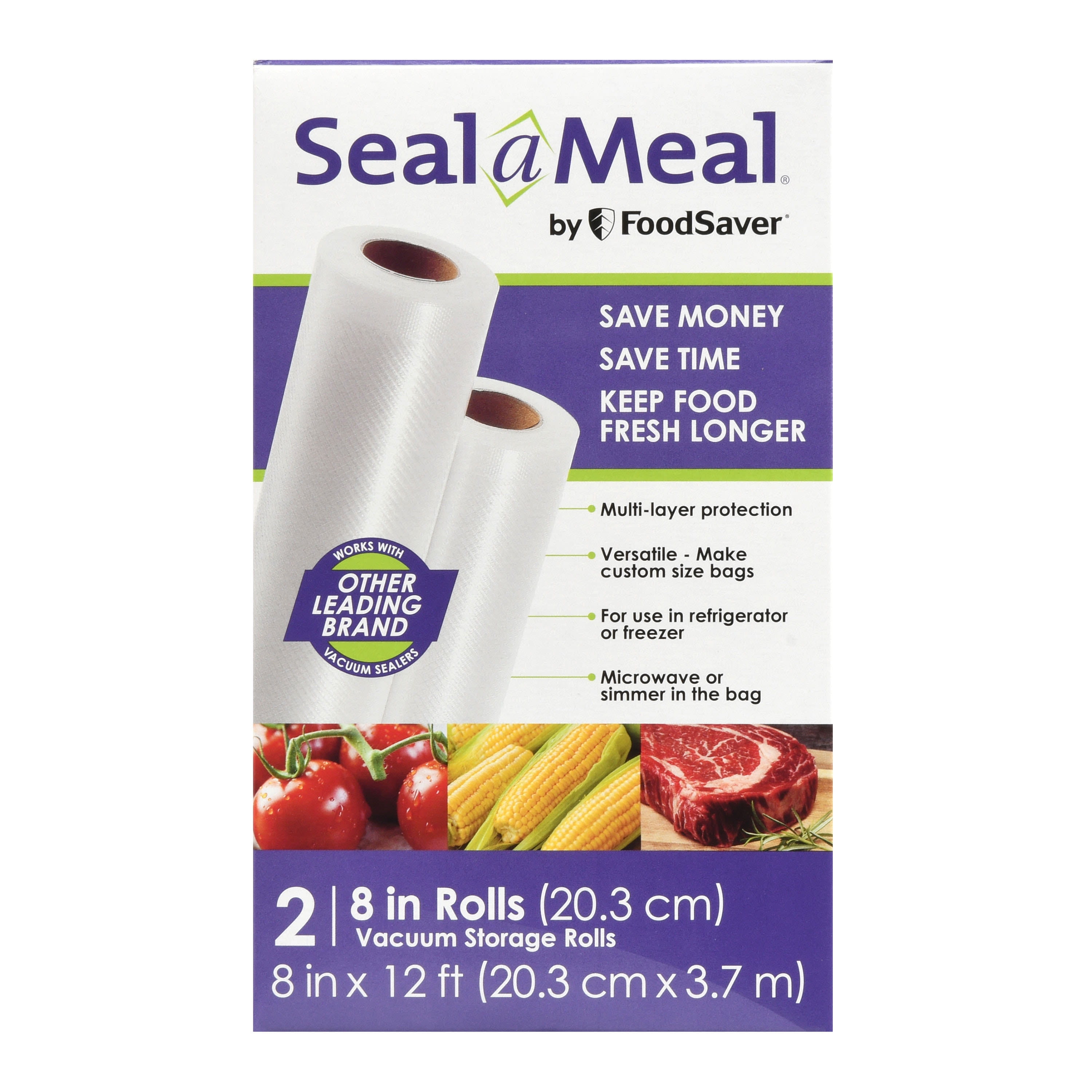 Great Value Fresh Seal Zipper Square Snack Bags, 200 Count