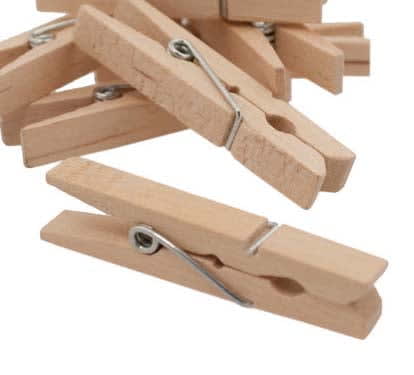 Mainstays Wood Clothespins, Beige, 100 Pack 