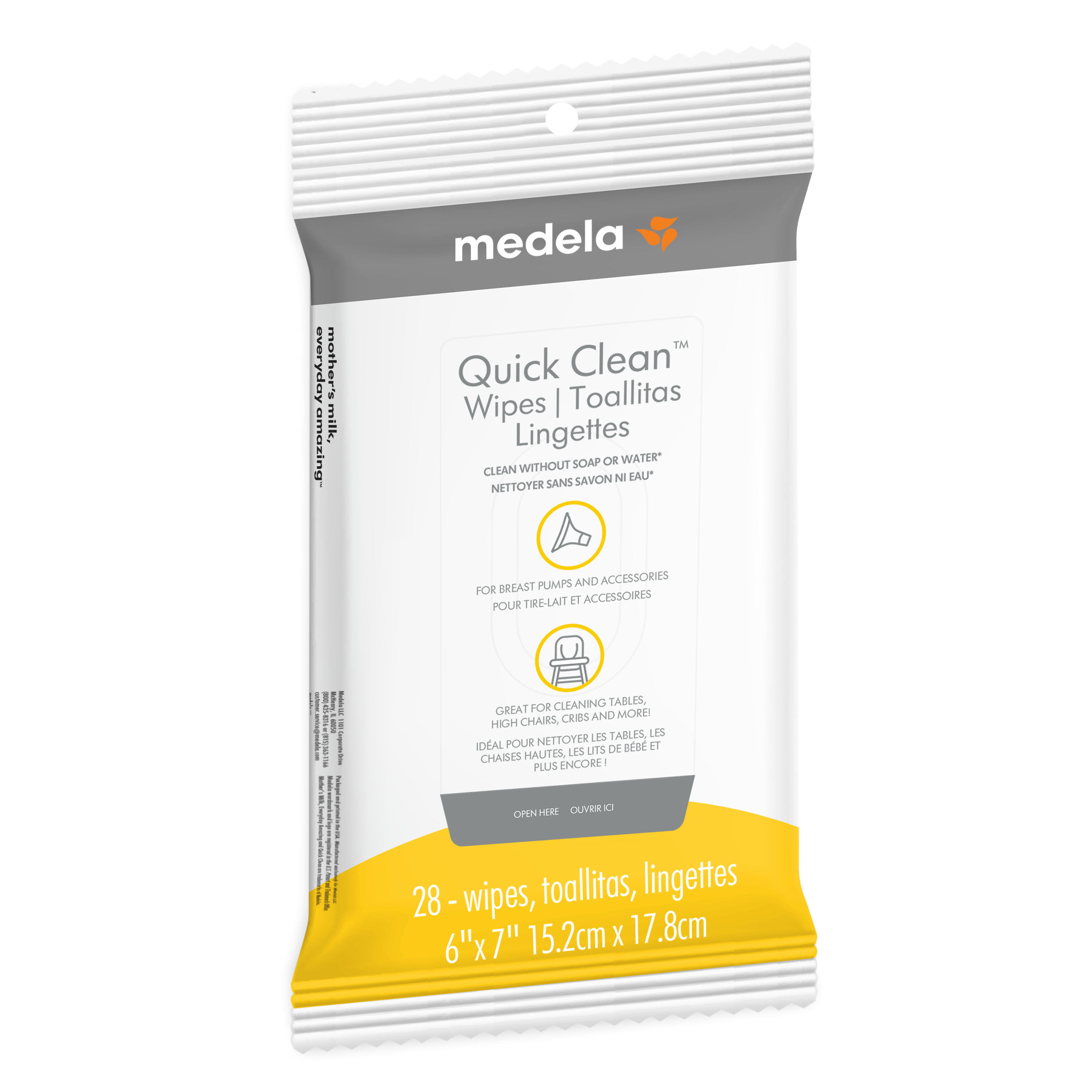 Medela Quick Clean Breast Pump and Accessory Wipes 28-Count - DroneUp  Delivery