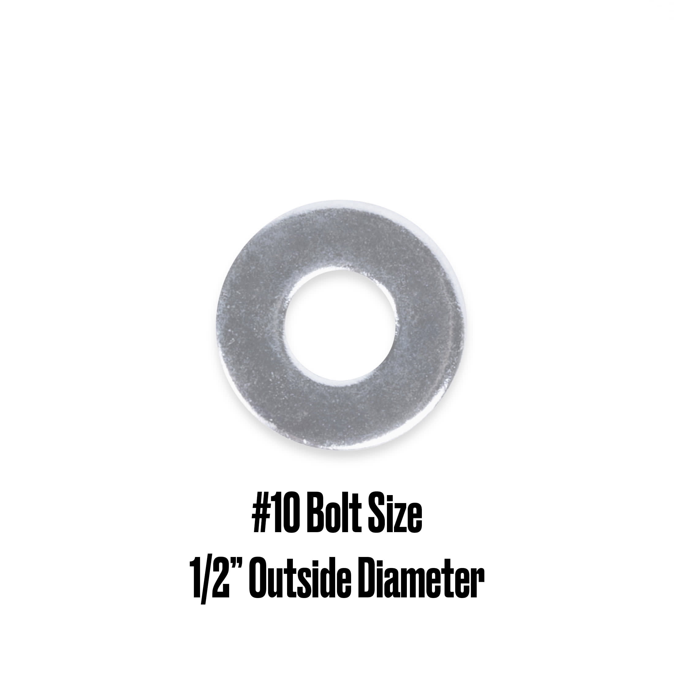 Hillman Flat Washers, USS Washers, 10, Zinc Plated, Steel, Pack of 33