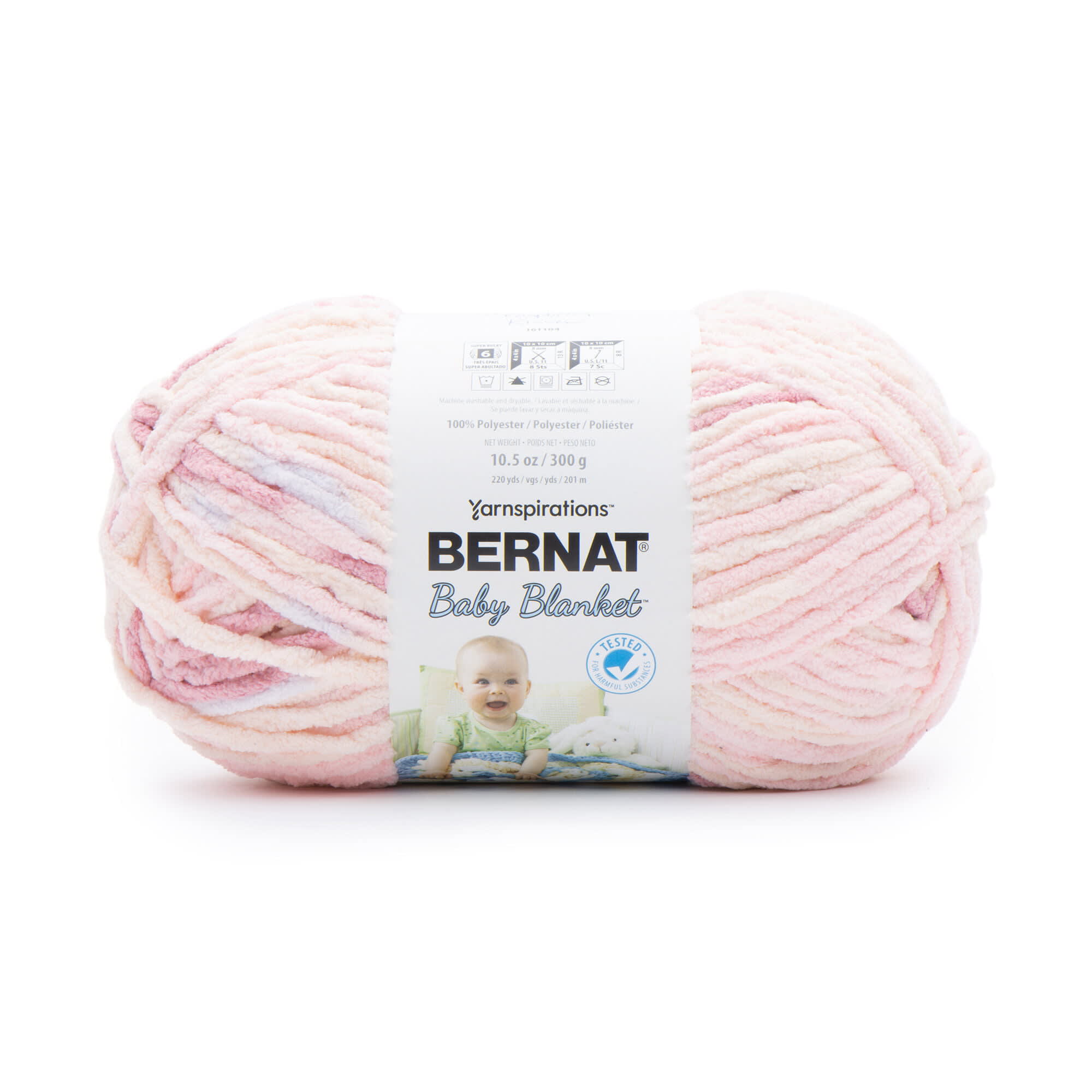 Bernat® Baby Blanket™ #6 Super Bulky Polyester Yarn, Lovely Blue  10.5oz/300g, 220 Yards 