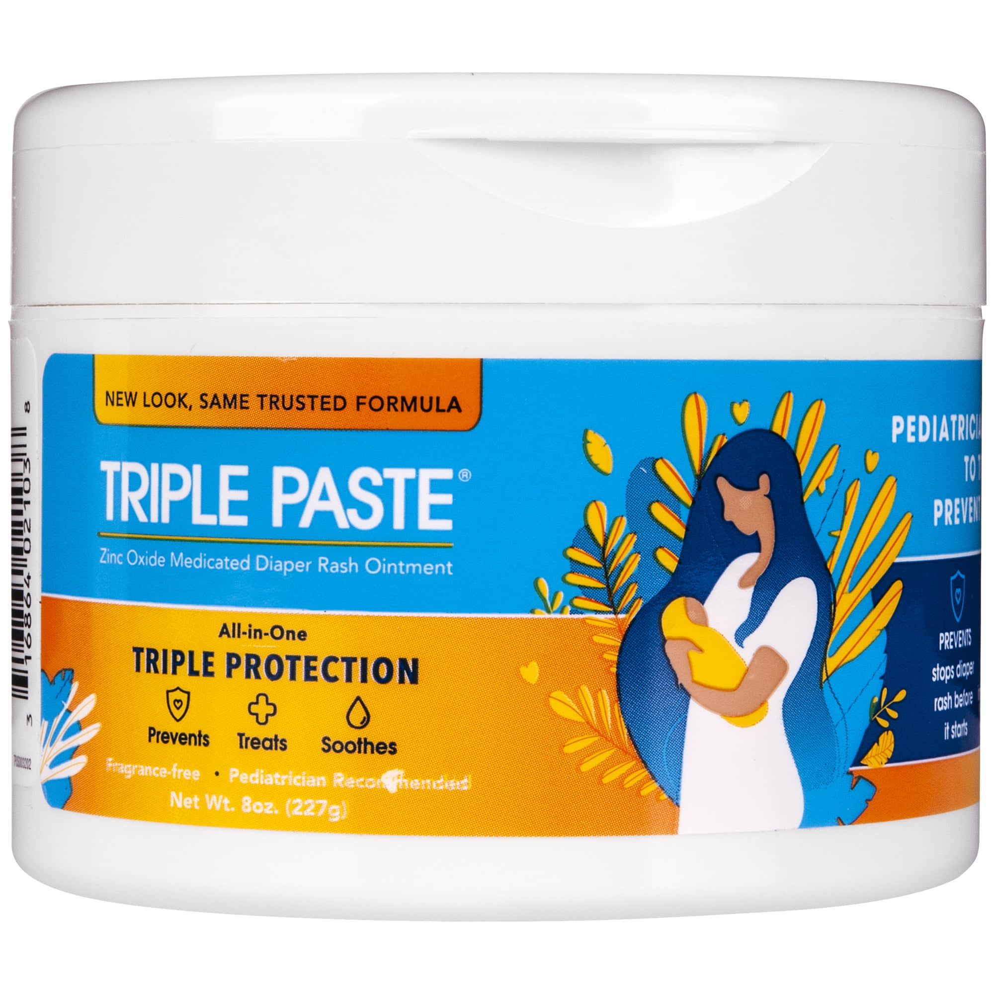 Triple Paste Diaper Rash Cream, Zinc Oxide - 8 oz