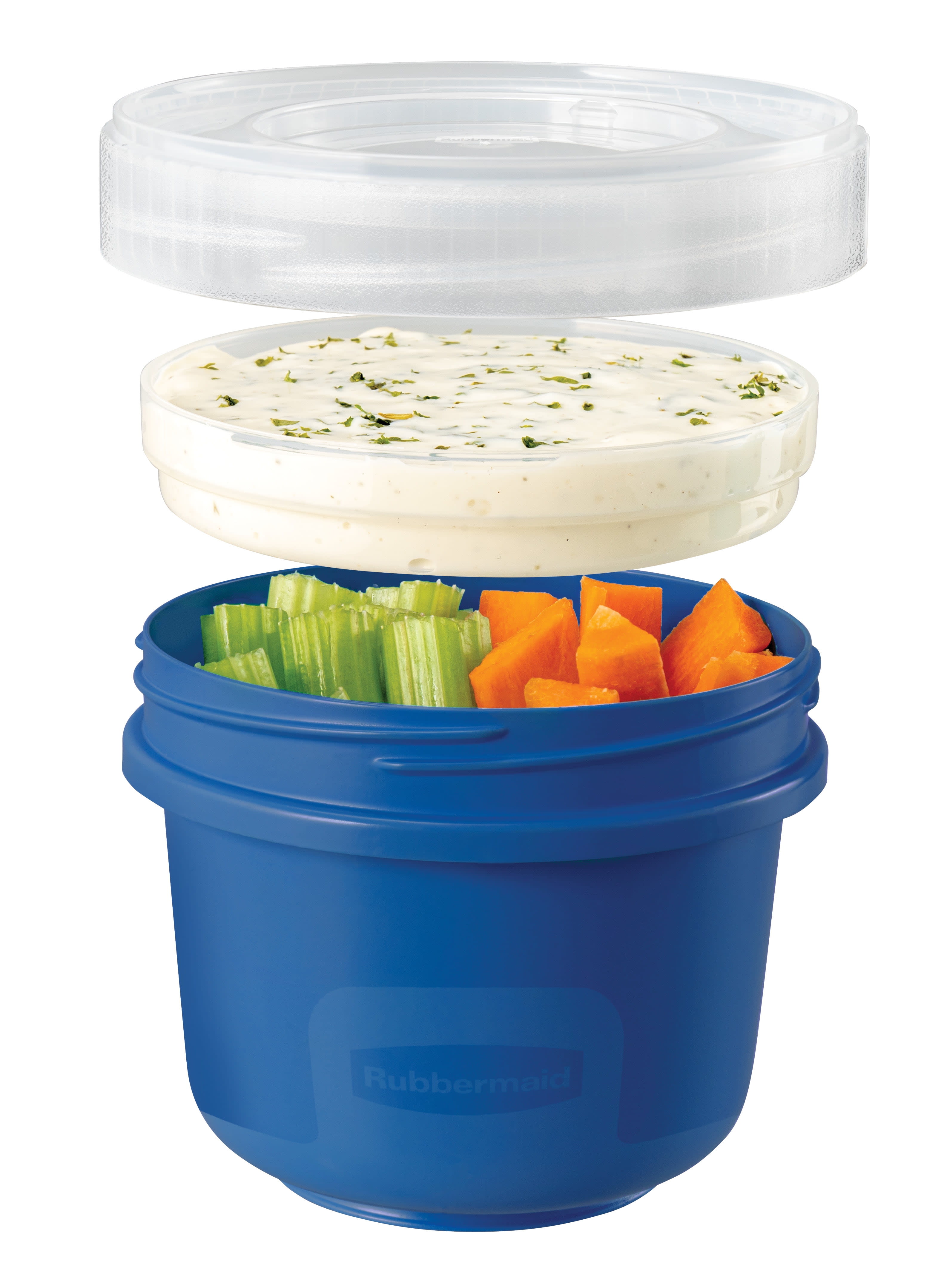 Rubbermaid TakeAlongs Twist Top 2-Cup Food Storage Containers, 3