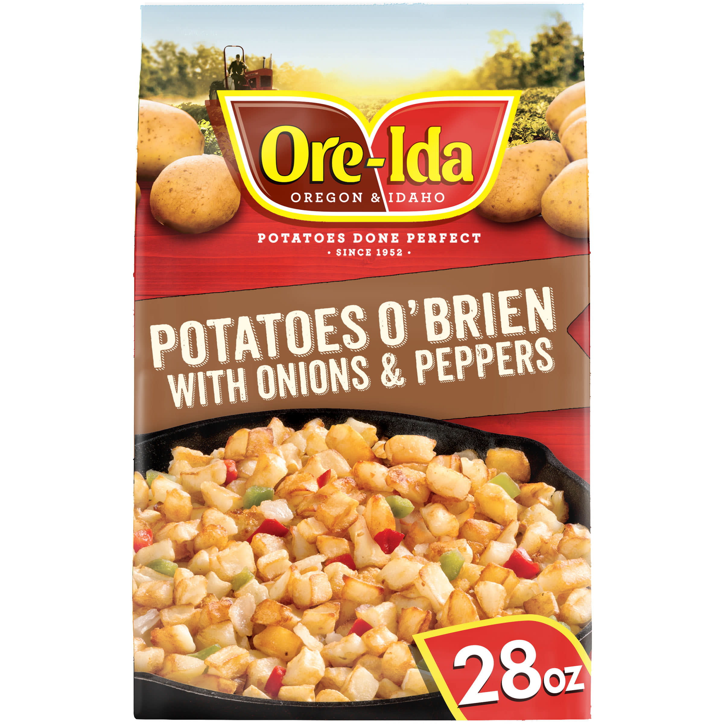 Ore-Ida Potatoes O'Brien with Onions & Peppers Frozen Potatoes, 28 oz Bag -  DroneUp Delivery