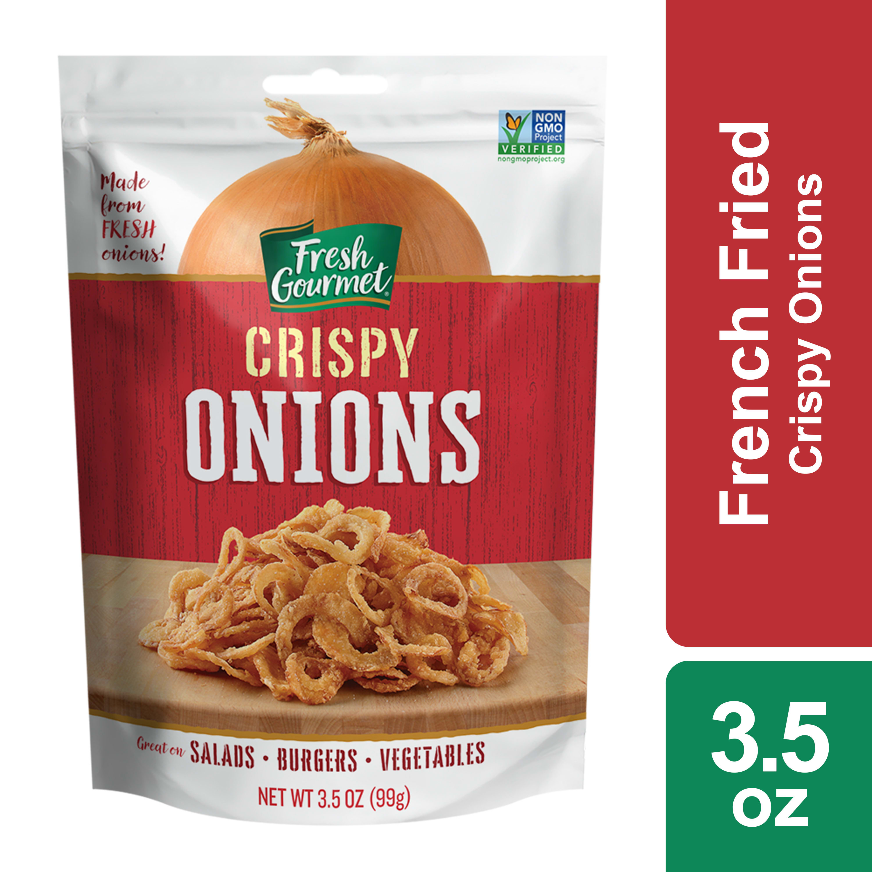 Fresh Gourmet Crispy Fried Onions, Salad Topping, 3.5 oz - DroneUp Delivery