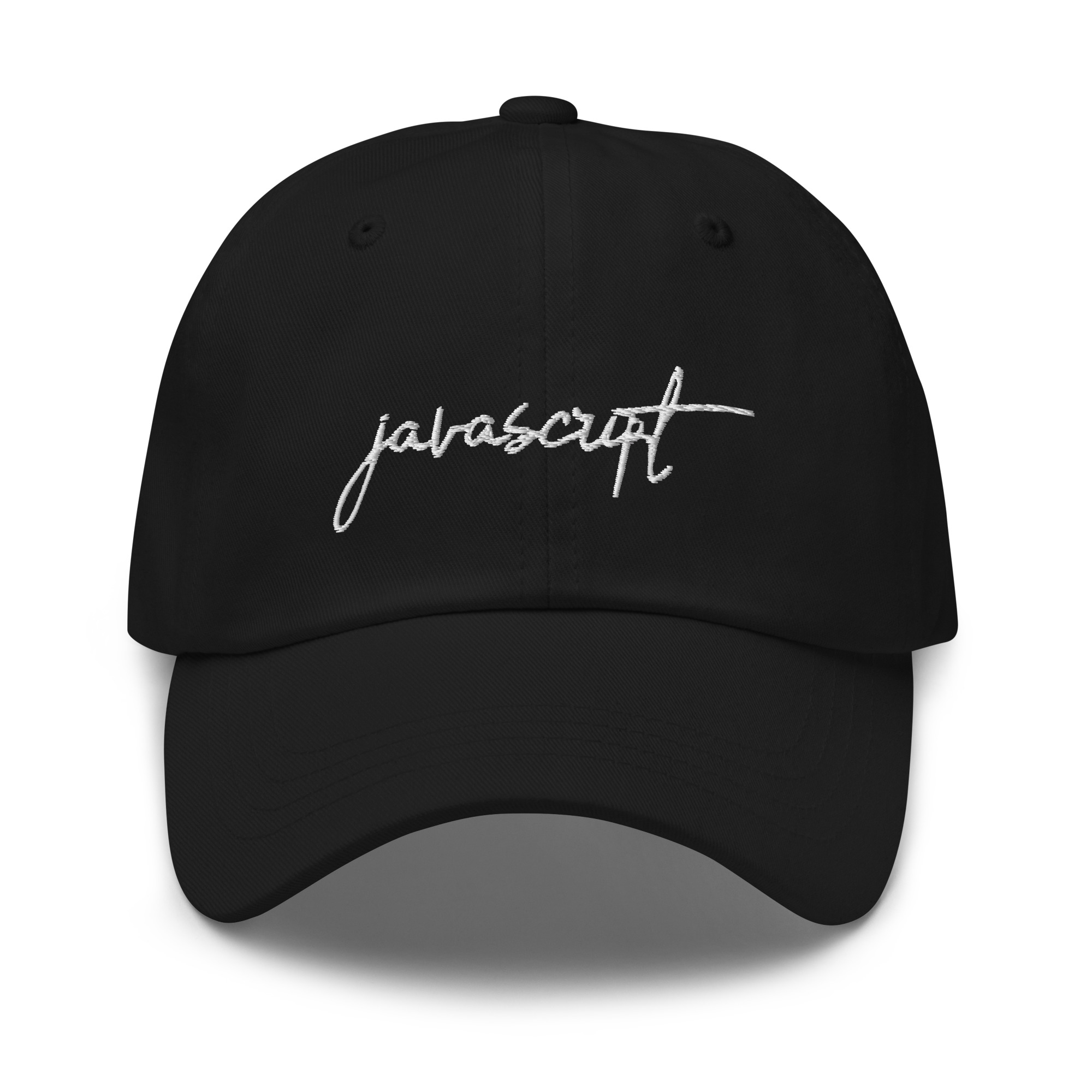 Black JavaScript Dad Hat-0