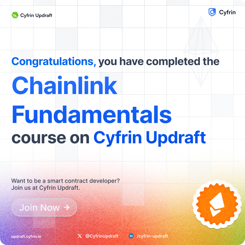 Chainlink Fundamentals Course - Cyfrin Updraft