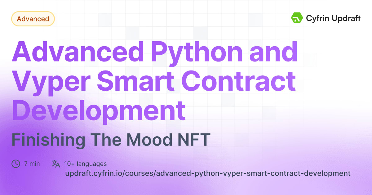 Video: Moccasin NFT - Finishing The Mood NFT - Advanced Python and ...