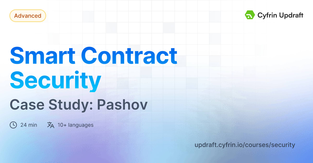 Video: MEV & Governance - Case Study: Pashov - Smart Contract Security