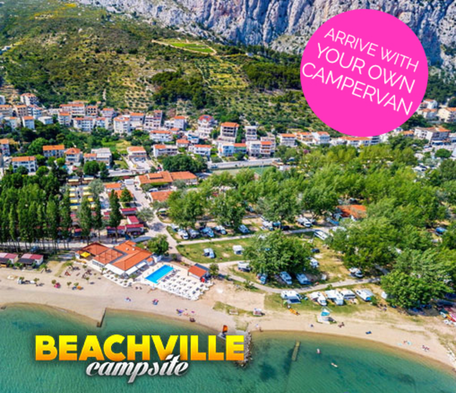 Campervan Pitch in Beachville Campsite (zone Omis) + Ticket