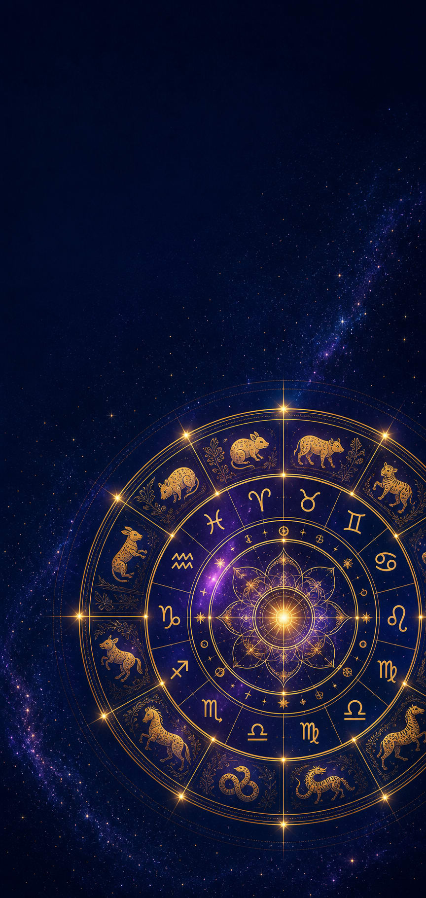 Layered Non-Vedic, Vedic, and Chinese astrology wheel