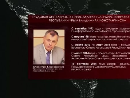 Владимира Константинова избрали на должность Председателя Государственного Совета Республики Крым