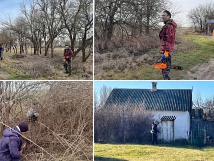 Единороссы Нижнегорского района проводят уборку общественных территорий