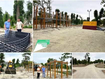 В селе Зелёное Нижнегорского района благоустраивают парк