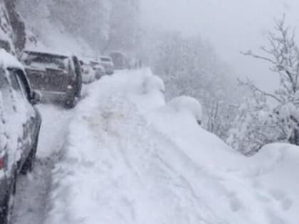 В Крыму снова мокрый снег и гололедица