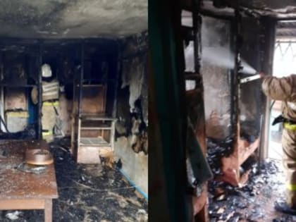 В Черноморском районе загорелась крыша жилого дома