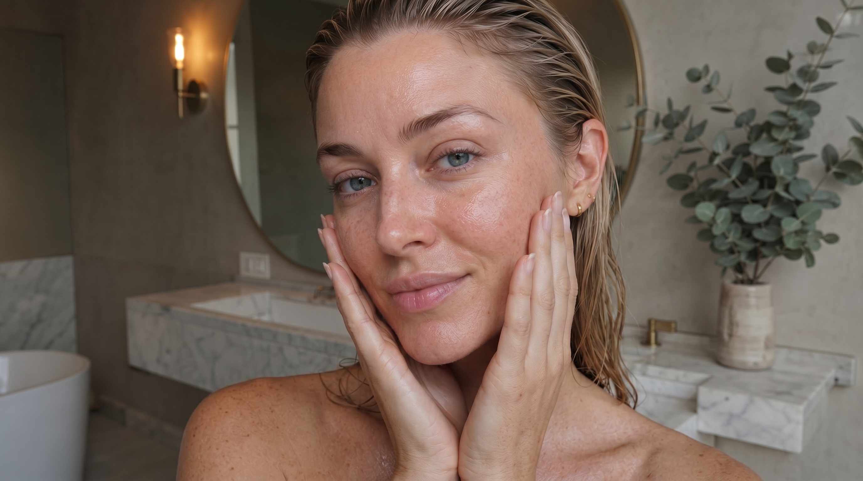 Close-up of damaged skin barrier showing redness, texture, and dehydration