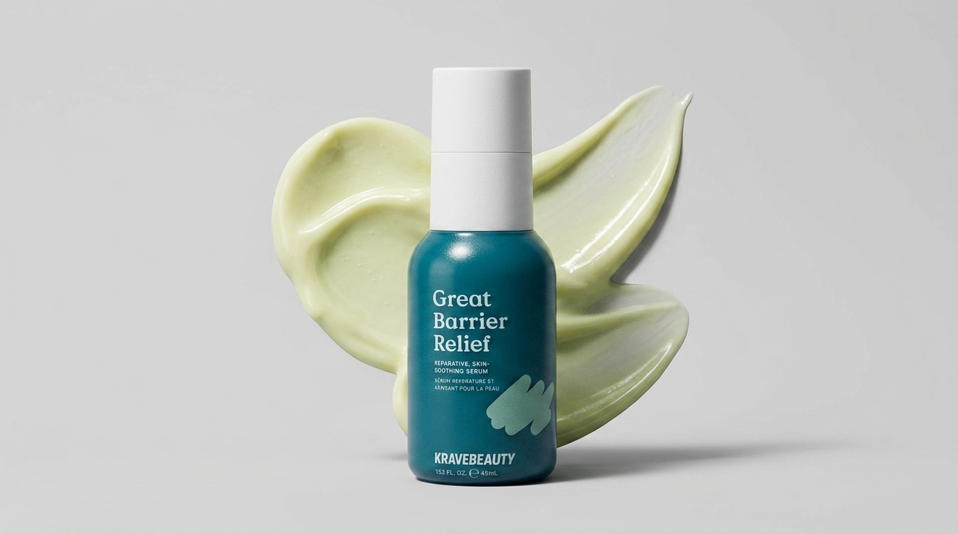 KraveBeauty Great Barrier Relief serum bottle