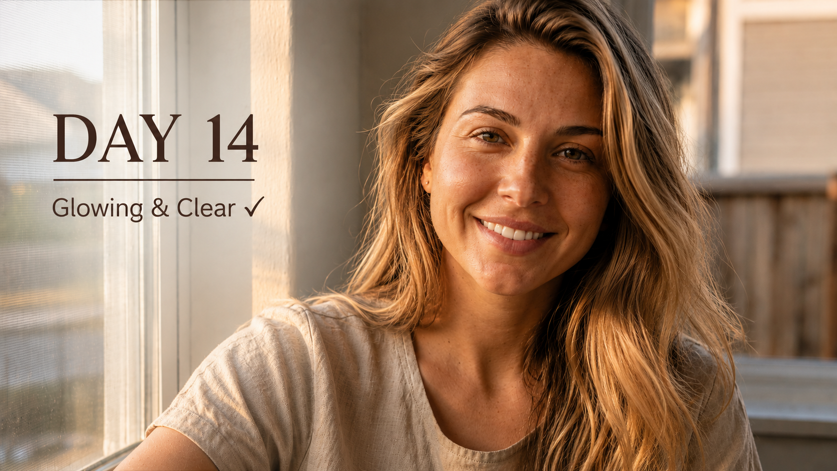 Day 14 final results — clear, calm, minimalist-healed skin
