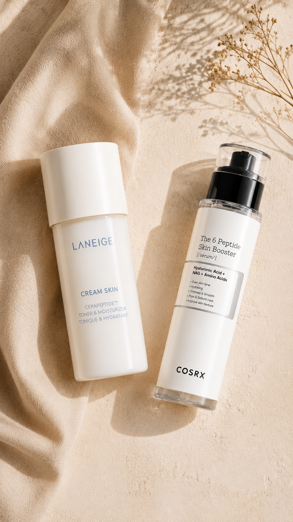 Day 21 — Final comparison showing redness significantly reduced, texture smoother, skin visibly calmer