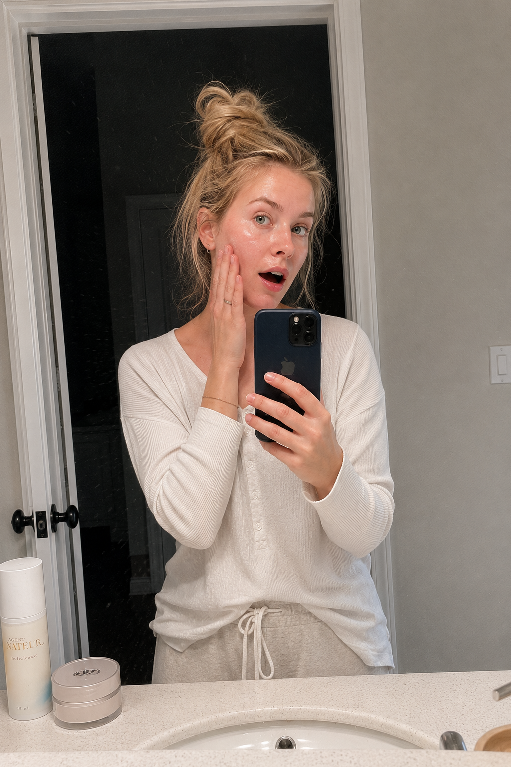 Glowing skin result after 30 days lazy skincare GlowingSkinhub