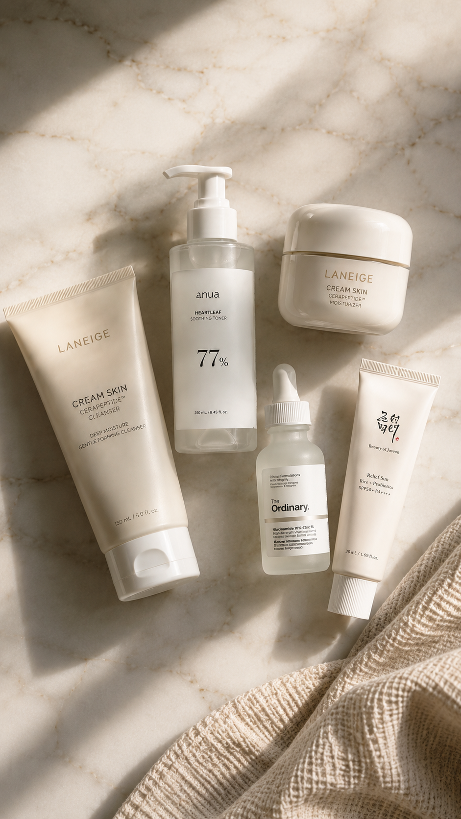 Woman holding skincare product